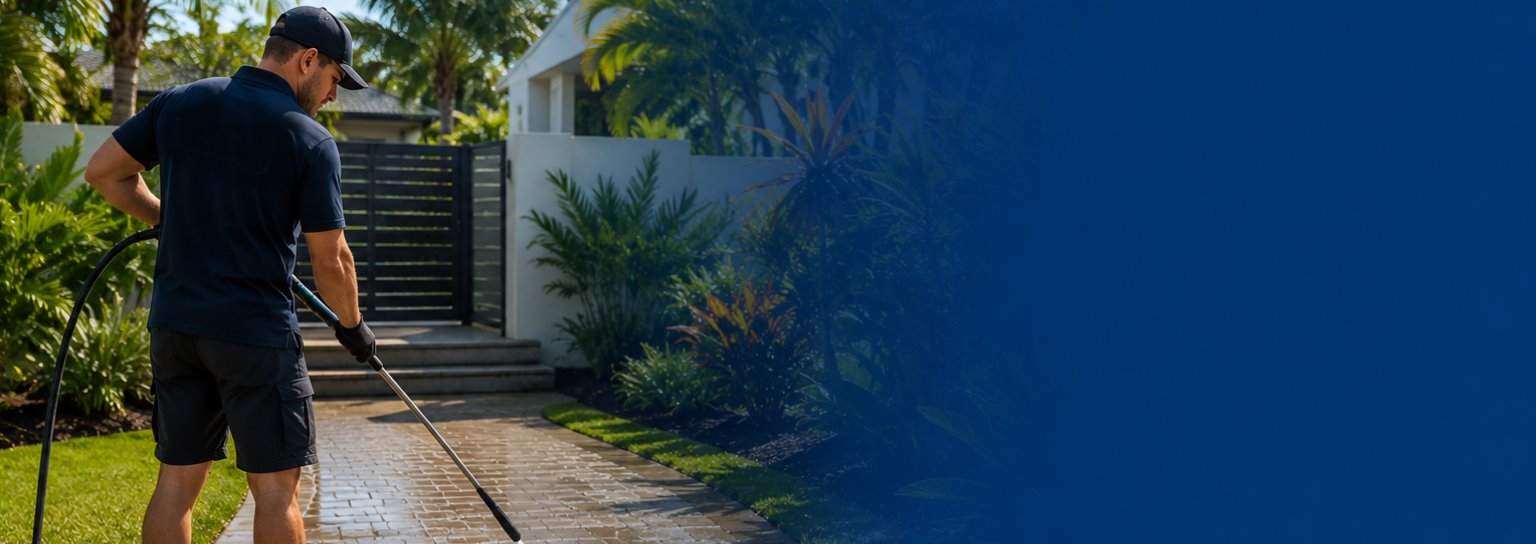 Pressure Cleaning Hervey Bay pathway and concrete restoration