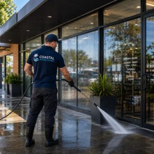 High pressure cleaning driveway restoration in Hervey Bay