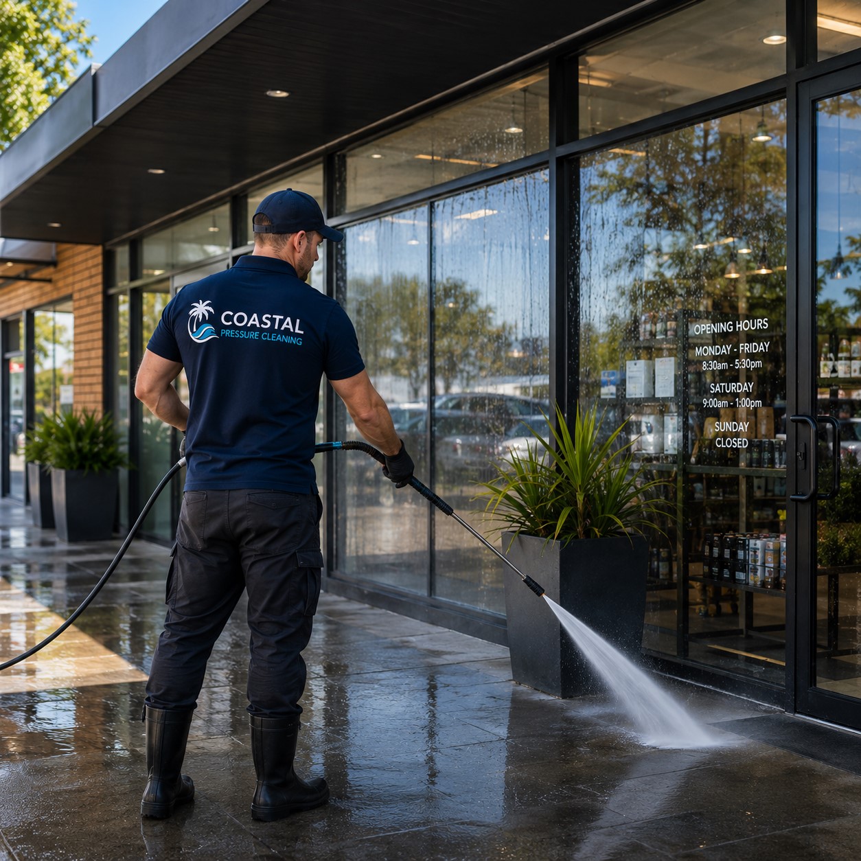 High pressure cleaning driveway restoration in Hervey Bay